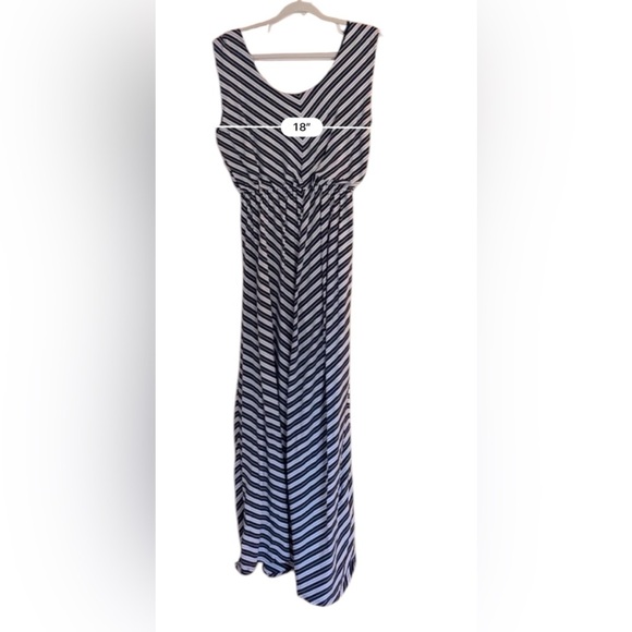Olive & Oak Black & White Striped Maxi Dress – Nautical Vibes | Size Large - Picture 7 of 7